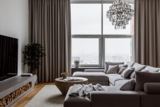 Фото интерьера гостиной квартиры в современном стиле