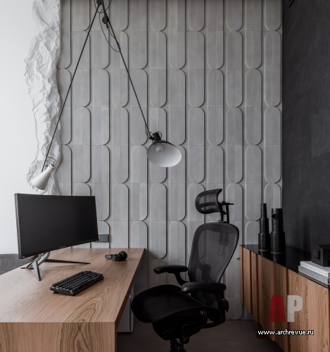 Фото интерьера кабинета квартиры в современном стиле
