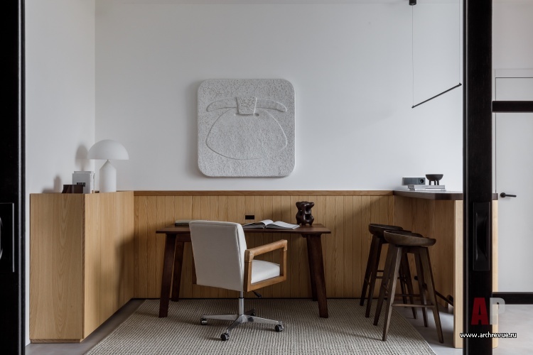Фото интерьера кабинета квартиры в современном стиле