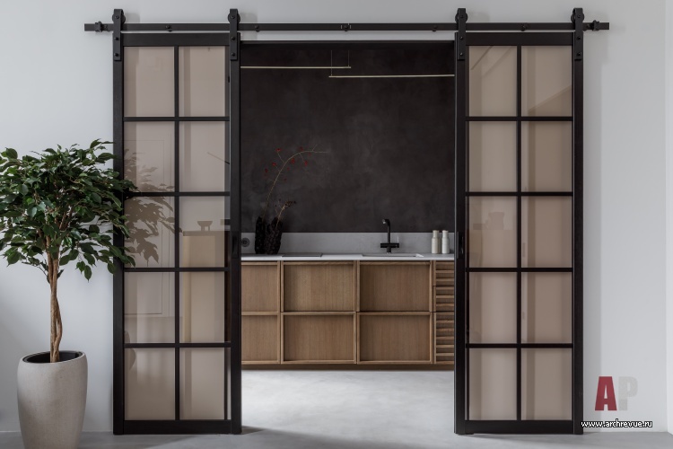 Фото интерьера кухни квартиры в современном стиле