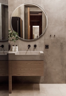 Фото интерьера гостевого санузла квартиры в современном стиле