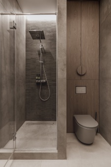 Фото интерьера гостевого санузла квартиры в современном стиле 