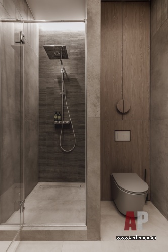 Фото интерьера гостевого санузла квартиры в современном стиле 