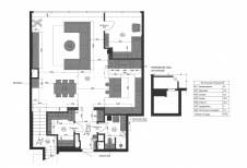 План первого этажа трехэтажной квартиры, 288 кв. м.