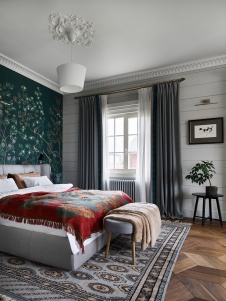 Фото интерьера спальни дома в стиле неоклассика