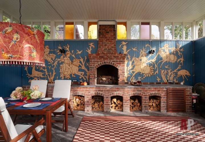 Фото беседки дома в стиле неоклассика