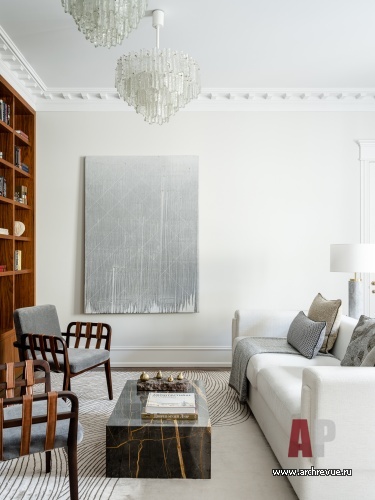 Фото интерьера гостиной квартиры в стиле фьюжн