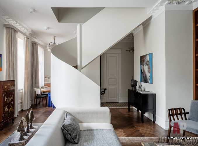 Фото лестницы квартиры в стиле фьюжн