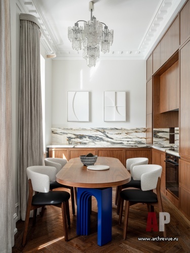 Фото интерьера кухни квартиры в стиле фьюжн