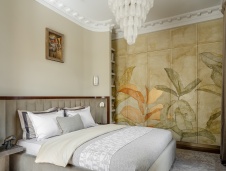 Фото интерьера спальни квартиры в стиле фьюжн