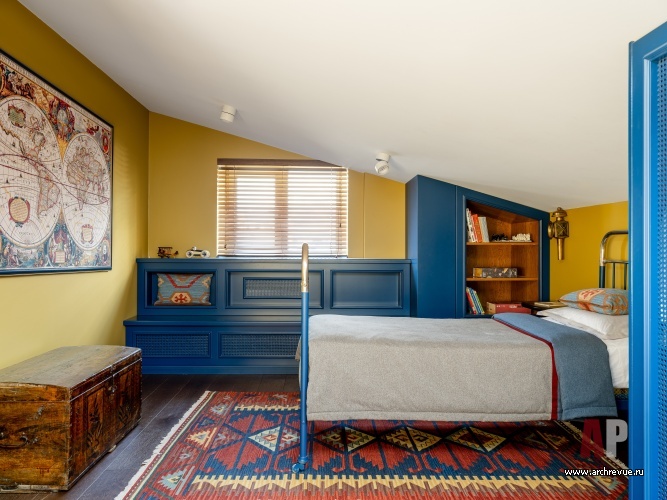 Фото интерьера мансарды квартиры в стиле фьюжн