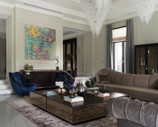 Фото интерьера зоны отдыха дома в стиле неоклассика