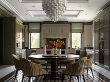 Фото интерьера кухни дома в стиле неоклассика