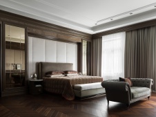 Фото интерьера спальни дома в стиле неоклассика