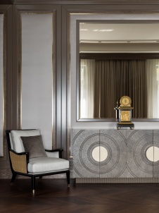 Фото интерьера спальни дома в стиле неоклассика