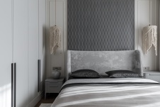 Фото интерьера спальни квартиры в стиле неоклассика 