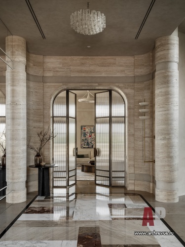 Фото интерьера входной зоны дома в стиле ар-деко