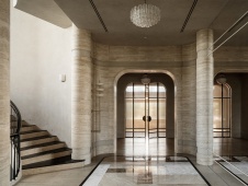 Фото интерьера лестничного холла дома в стиле ар-деко