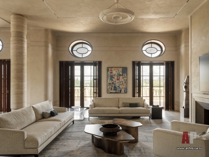 Фото интерьера гостиной дома в стиле ар-деко