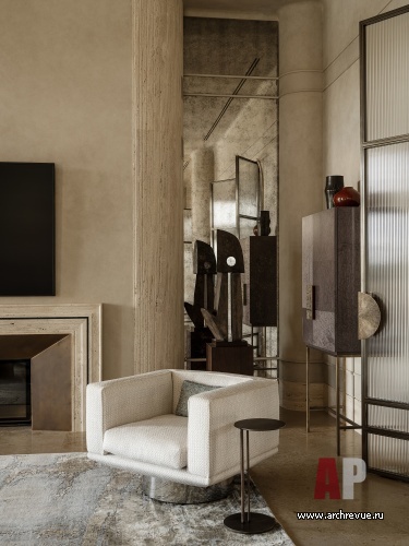 Фото интерьера гостиной дома в стиле ар-деко