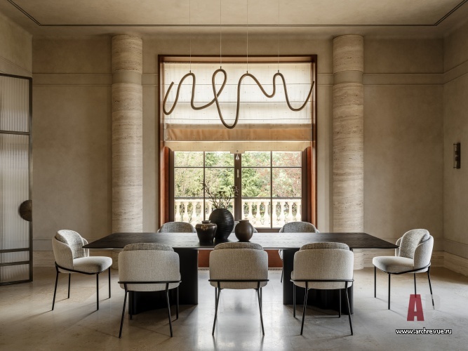Фото интерьера столовой дома в стиле ар-деко