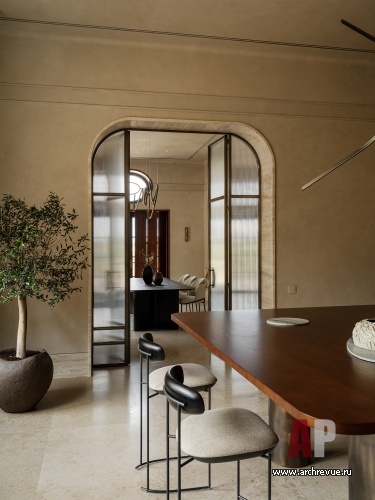 Фото интерьера кухни дома в стиле ар-деко