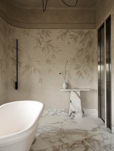 Фото интерьера санузла дома в стиле ар-деко