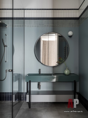 Фото интерьера санузла дома в стиле ар-деко