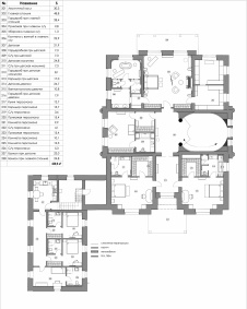 План второго этажа дома в поселке «Агаларов Эстейт». Общая площадь – 1300 кв. м.