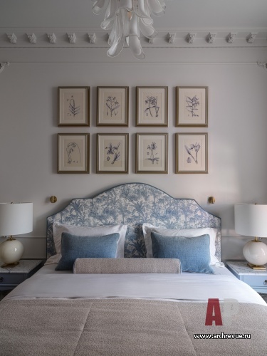 Фото интерьера спальни квартиры в стиле неоклассика