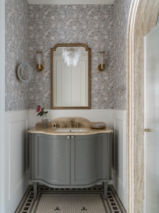 Фото интерьера санузла квартиры в стиле неоклассика