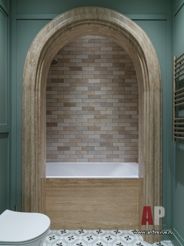 Фото интерьера ванной квартиры в стиле неоклассика