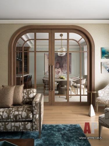 Фото интерьера гостиной квартиры в стиле фьюжн