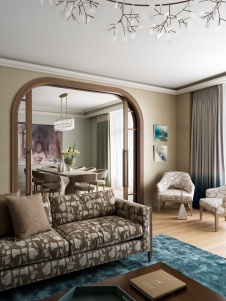 Фото интерьера гостиной квартиры в стиле фьюжн