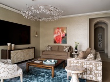 Фото интерьера гостиной квартиры в стиле фьюжн