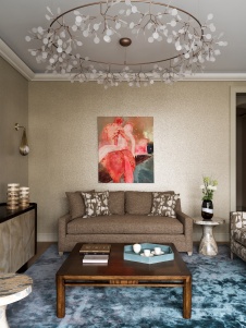 Фото интерьера гостиной квартиры в стиле фьюжн