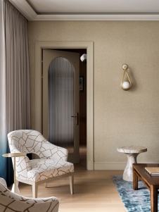 Фото интерьера гостиной квартиры в стиле фьюжн