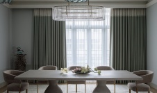 Фото интерьера столовой квартиры в стиле фьюжн