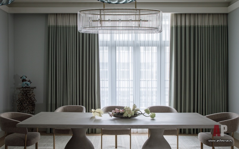 Фото интерьера столовой квартиры в стиле фьюжн