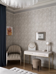 Фото интерьера спальни квартиры в стиле фьюжн 