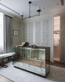 Фото интерьера гардеробной квартиры в стиле фьюжн 