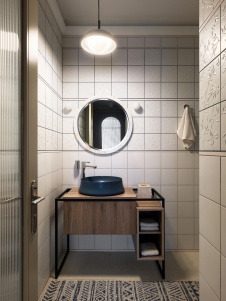 Фото интерьера санузла квартиры в стиле фьюжн 