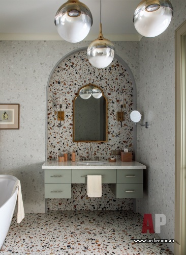 Фото интерьера санузла квартиры в стиле фьюжн 