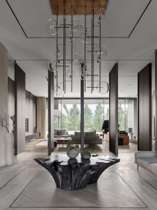 Фото интерьера входной зоны дома в современном стиле 