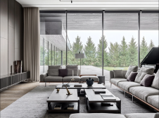 Фото интерьера гостиной дома в современном стиле 