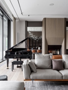 Фото интерьера гостиной дома в современном стиле 