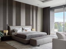 Фото интерьера спальни дома в современном стиле 