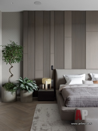 Фото интерьера спальни дома в современном стиле 