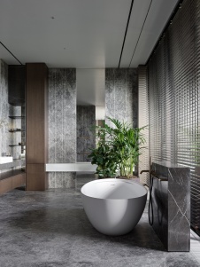 Фото интерьера ванной дома в современном стиле 