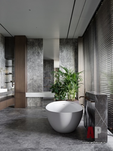 Фото интерьера ванной дома в современном стиле 